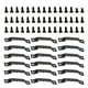 thumbnail image 2 of 150 ganchos creativos serrados ganchos de un solo orificio para marcos de fotos soportes con 300 tornillos (negro), 2 of 4