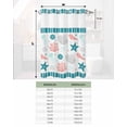 thumbnail image 6 of No Hook Shower Curtain with Snap in Liner, Turquoise and Red Starfish Seashell Jellyfish Coral Hotel Shower Curtains for Bathroom, Washable Shower Curtain Liner Set with Mesh Top Window, 72"x72", 6 of 6