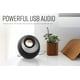 thumbnail image 3 of Altavoces de escritorio Creative Pebble V3 Minimalistic 2.0 USB-C con Bluetooth 5.0, 8 W RMS con 16 W de potencia máxima, convertidor USB-A incluido (Negro) (Renovado), 3 of 5