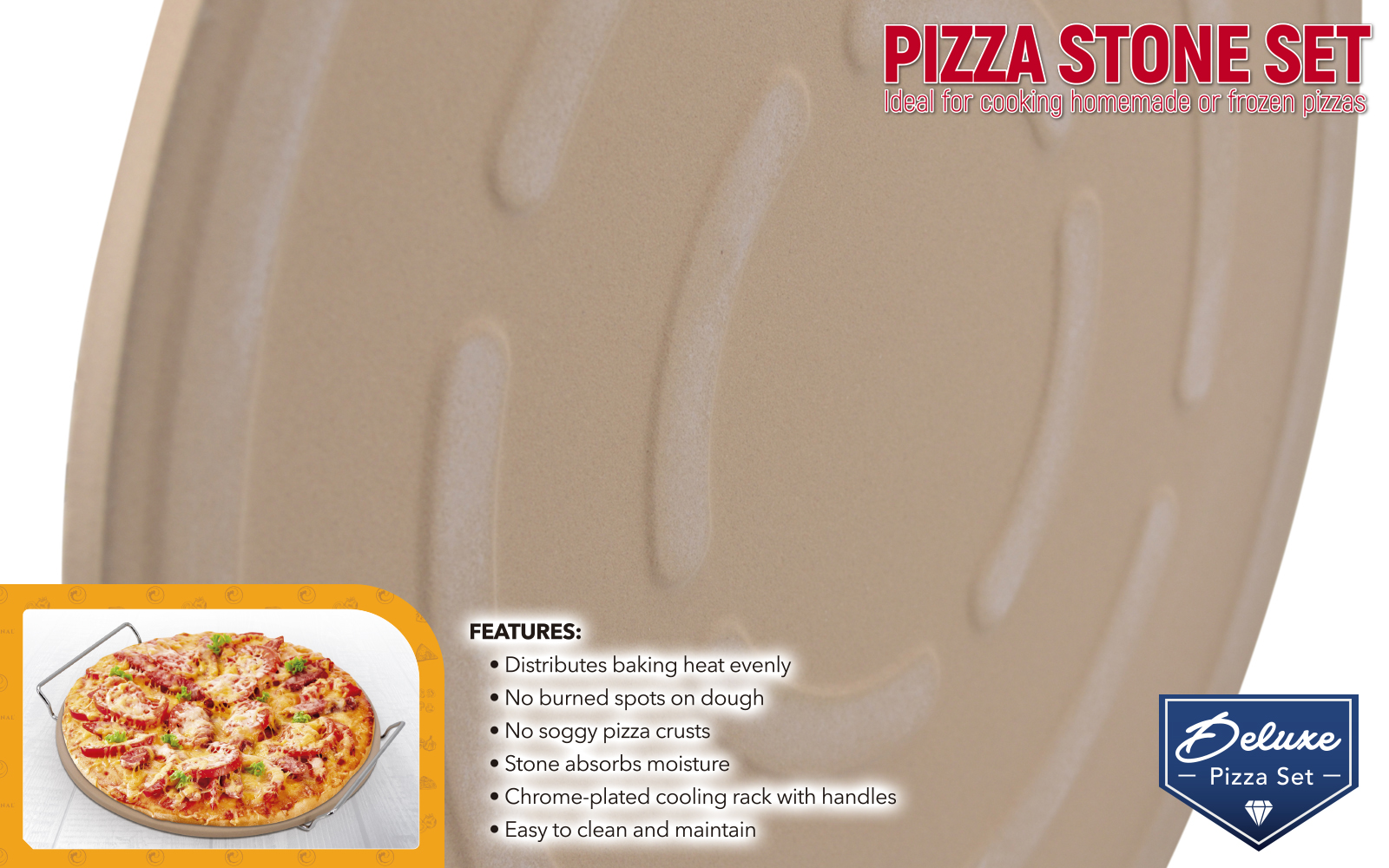 Buy Eternal Kitchen Ideas Pizza Stone for Oven Crispy Crust Pizza with