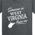 thumbnail image 4 of Inktastic Someone in West Virginia Loves Me Youth T-Shirt, 4 of 5