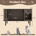thumbnail image 6 of zyoiszvq Cat Litter Box Enclosure Furniture Cabinet with Mat,Wooden Hidden Cat House with Drawer,Indoor Side Table for Living Room, 6 of 8