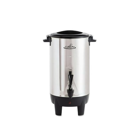 COFFEE PRO 30-Cup Stainless Steel Percolating Coffee Urn