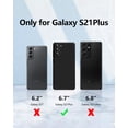 thumbnail image 6 of 3 in 1 for Samsung Galaxy S21 Plus Case, with 2 Pack Screen Protector, with Full Camera Cover Protection，Liquid Silicone Slim Shockproof Protective S21+ Phone Case (Black), 6 of 12