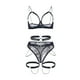 thumbnail image 2 of Gibobby Conjunto de lencería Body de Camisola Sexy con Cordones y Espalda Abierta con Panel de Malla para Mujer Lencería Sexy de San Valentín Body Encaje(Negro, CH), 2 of 5