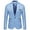 Sky Blue, variant on Men's Blazers & Suit Jackets, Mens Casual Autumn and Winter Trend Collar Single Two Buttons Slim Fit Round Hem Pockett Jacket Small Suit Sky Blue 3Xl