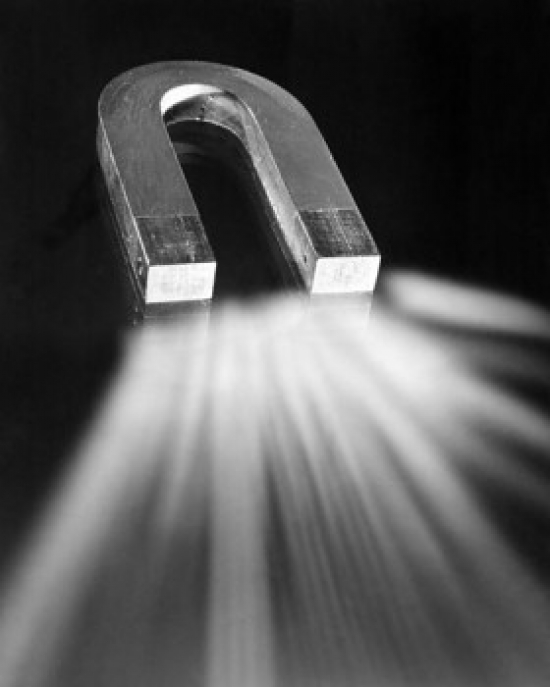 Closeup of a horseshoe producing field Poster Print