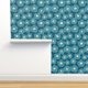 Traditional Wallpaper Big Blue Flowers Bold - Walmart.com