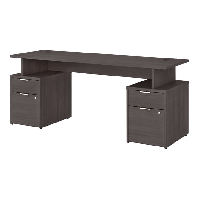 BBF Jamestown - Pedestal desk - rectangular - storm gray - storm gray base