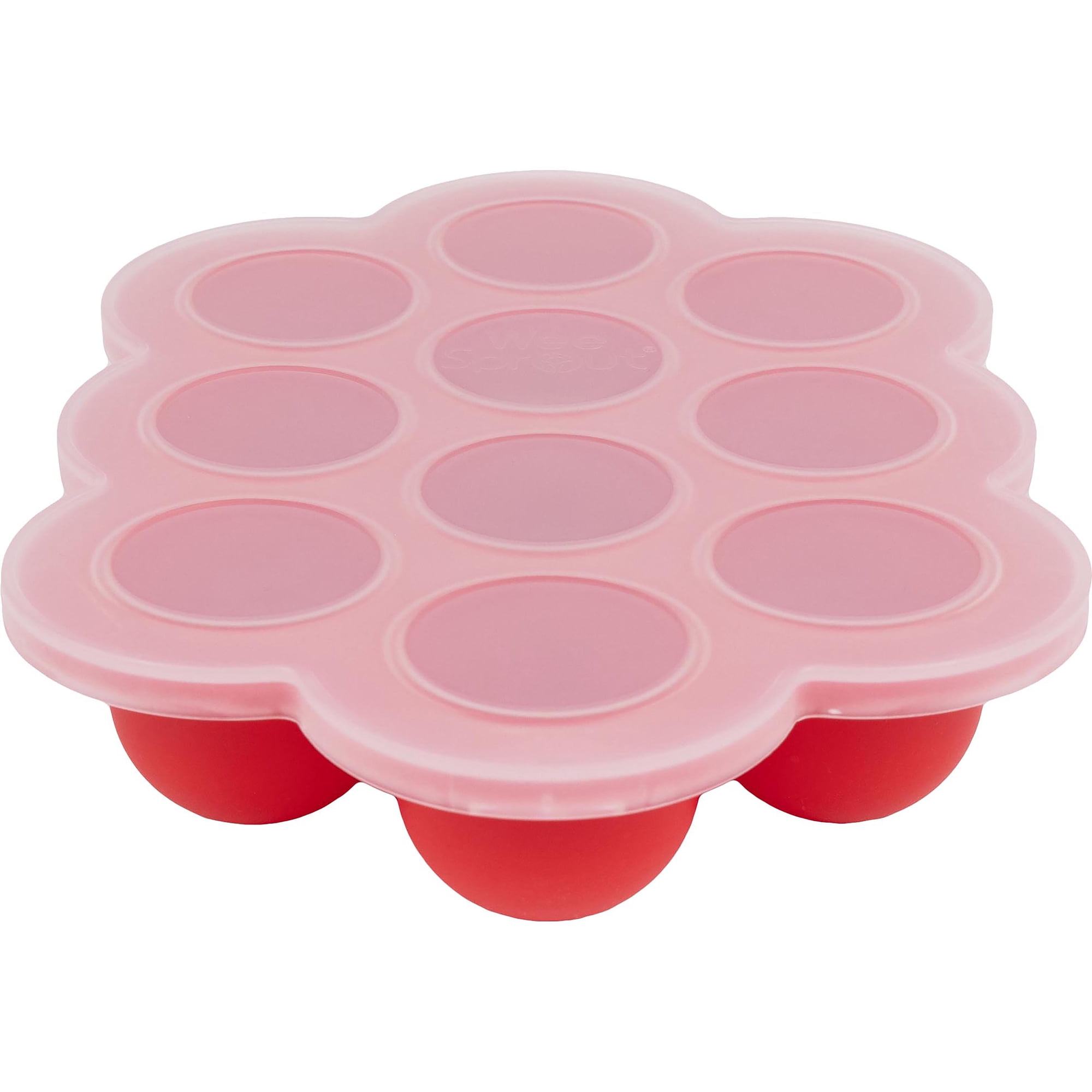 WeeSprout Silicone Baby Food Freezer Tray with Clip-on Lid (Ten 1.5 Ounce Sections)