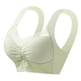 thumbnail image 1 of Brasier Tela de Mantequilla Sujetador de Copa Fija sin Aro de Acero con Espalda de Encaje para Mujer, conjunto de Chaleco con Fruncido y Caída Grande, 1 of 2