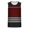 thumbnail image 3 of Mens Tank Tops Summer Qiggri Men's Leisure Time Fitness Home Wear Pajamas Color Cotton Fashion Streak Printing T-Shirt Sports, 3 of 4