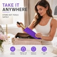 thumbnail image 3 of Heat Resistant Silicone Mat Pouch for Flat Iron, Curling Iron,Hair Straightener,Hair Curling Wands,Hot Hair Tools travel accessory (Purple), 3 of 7