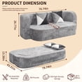 thumbnail image 3 of Bocarali 78.7" Convertible Sofa Bed, Boneless Cloud Couch, Modular, Silver Gray, 3 of 10