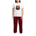 thumbnail image 4 of CafePress - Cute Cat Watercolor Pajamas - Women's Short Sleeve Print T-Shirt and Pants Light Cotton Pajama Set, 4 of 7
