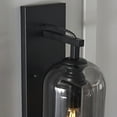 thumbnail image 5 of Better Homes & Gardens 13" Classic Black Indoor Wall Sconce Light With Double Wall Smoky Glass Shade, 5 of 9