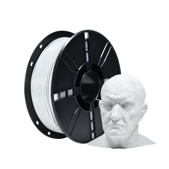 Filamento para impresora 3D iBoss PLA+ de 1,75 mm, 1 kg, color blanco mármol