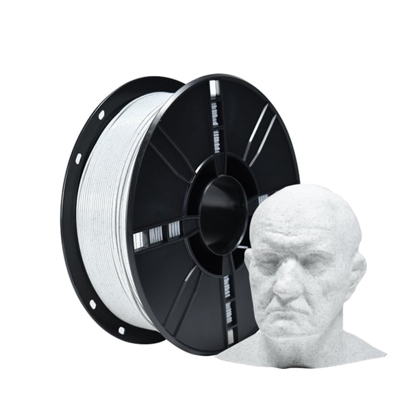 Filamento para impresora 3D iBoss PLA+ de 1,75 mm, 1 kg, color blanco mármol