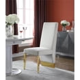 thumbnail image 2 of Meridian Furniture Porsha Velvet Dining Chair, Cream (Set of 2), 2 of 8