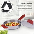 thumbnail image 4 of VONKY 3 Pieces Handle Protector Heat-insulated Pan Grip Sleeve Protective Silicone Wear-resistant Kitchen Accessory Cookware Black, 4 of 6