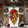 thumbnail image 5 of Cheapark 70.9x35.4 Inch Christmas Door Garland - With Bow, Bells & Pinecones for Wreath/Door Cover, Party Decor, 5 of 6