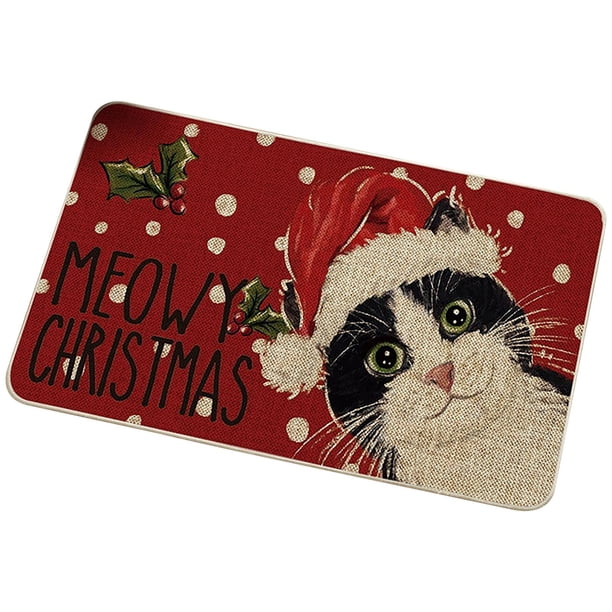 Fiudx Alfombras Felpudo Decorativo Navideño Antideslizante Para Interiores Y Exteriores, Alfombrillas De Entrada Para Puerta De Entrada De Baño, Alfombras Ofertas Flash Del Día