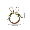 thumbnail image 3 of Ohufall Easter Bunny Floral Eggs Wicker Wreath Artificial Spring Greenery Decor For Table Centers And Outdoor Easter Door Decorations, 3 of 6