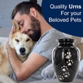 thumbnail image 6 of Trupoint Memorials Large Black Pet Cremation Urn for Animals - for Dogs and Cats up to 122 Pounds, with Velvet Bag, 6 of 8