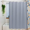 thumbnail image 2 of Shower Curtains for Bathroom-36"x72",Abstract Navy Blue Stripe Waterproof Bath Curtain Grommet Shower Curtain Set with Hooks, 2 of 9