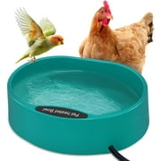 GooingTop Heated Water Bowl for Dog Cat, Outdoor Warming Dog Bowl with Chew Resistant Power Cord, Waterproof Heat Pet Bowl Smart Heating in Winter Antifreeze for Dog Cat Chicken Duck, 3.7L