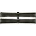 thumbnail image 3 of Stainless Steel Polished With Brushed Center Black Ip-Plated Cz 8mm Band (Size 8.5) Made In China sr549-8.5, 3 of 5
