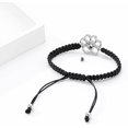 thumbnail image 6 of Paw Print Urn Bracelet for Pets Ashes Braided Rope Adjustable Dog Cat Cremation Bangle Locket Memorial Ashes Holder Keepsake Jewelry for Men Women, 6 of 7