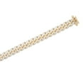 thumbnail image 2 of JewelStop 14k Yellow Gold Diamond Cut/textured Finish 4mm Pave Classic Miami Cuban Chain, Box, Both Side Figure 8 Clasp - 18",20",22",24", 2 of 5