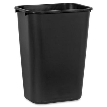 New Rubbermaid Commercial Deskside Plastic Wastebasket, 10.25 gal, Plastic, Black