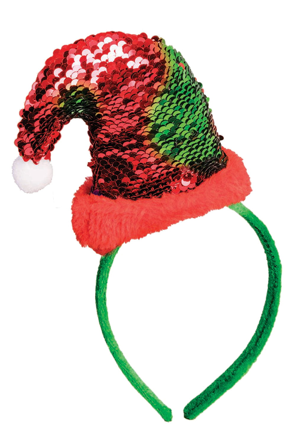 New w tag red Christmas Santa Hat with Shimmery Sequins on the furry band Cute! 