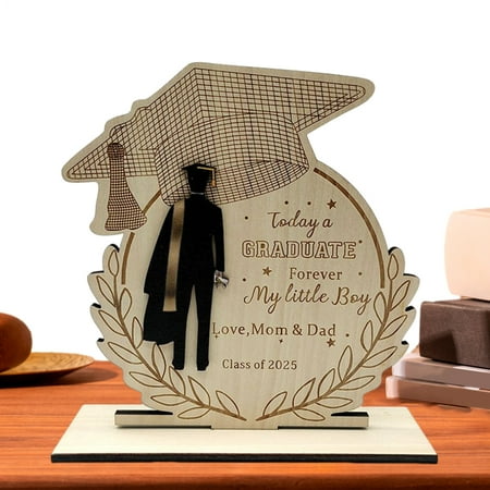 AITOCO 2025 Graduation Wooden Sign Table Toppers Inspirational Home Decoration Photo Props Party Supplies for Congratulations refined