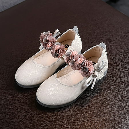 

Floleo Clearance Toddler Shoes Baby Girls Princess Soft Non-slip Flowers Summer Leather Sandals
