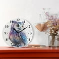 thumbnail image 2 of Colorful Owl Black 10 inch Wall Clocks Non Ticking Easy to Read Battery Decorative for Home Bathroom Kitchen Bedroom Living Room, 2 of 8