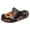 Black, variant on JeashCHAT Women's Platform Sandals Dressy Retro Floral Closed Toe Slip On Slide Sandals Summer Slippers Ladies Beach Sandals with Arch Support