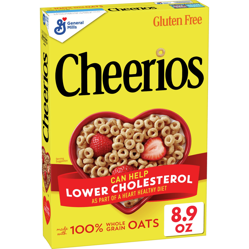 Cheerios Whole Grain Oats GlutenFree Breakfast Cereal, 8.9 oz