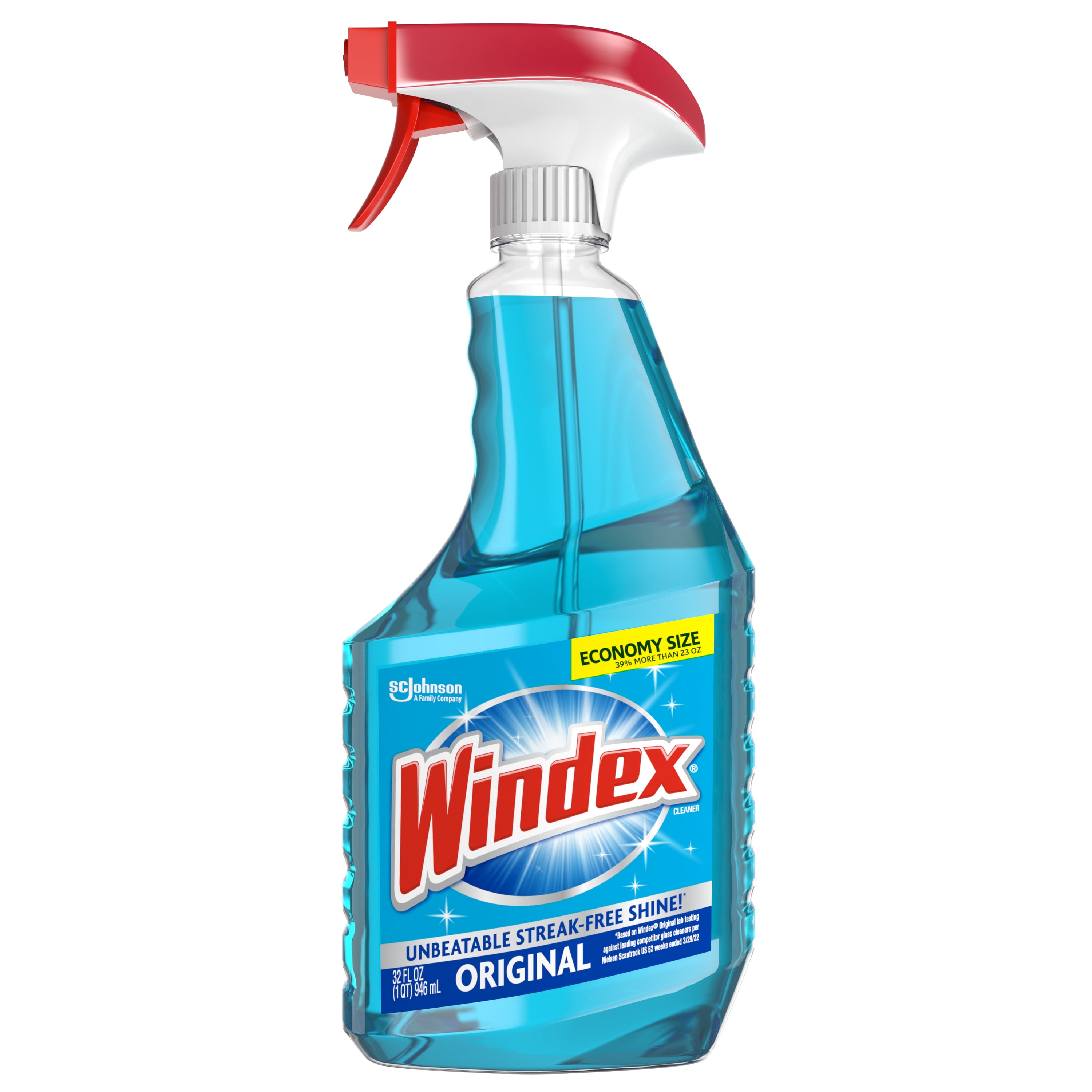 Windex Glass Cleaner, Original Blue, Spray Bottle, 32 fl oz