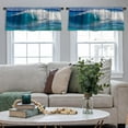thumbnail image 4 of LALILO Kitchen Curtain Valance Beautiful Ocean Wave With Rod Pocket Window Curtain 52"x 18" Set of 2, 4 of 5