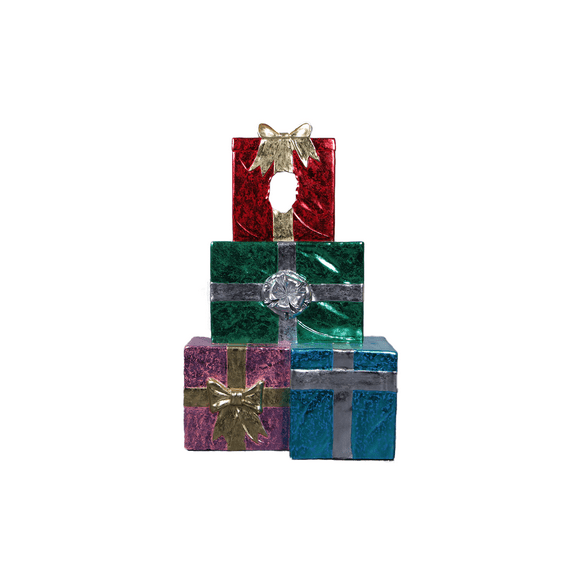 Gift Stack Photo Op Life Size Statue