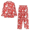 thumbnail image 4 of Renewold Warmth Button Pajama Set Candy Canes Snowflake Long Sleeve Top Shirt 2 Pack Women Casual Scoop Neck Sleepwear Nightwear Softness Christmas Wear Pjs Loungewear Size XL, 4 of 6
