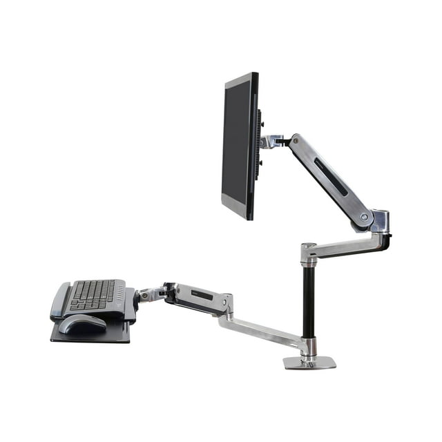 Ergotron WorkFit-LX - Standing desk converter - polished aluminum