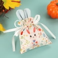 thumbnail image 6 of 4PC Bunny Easter Decoration Gift Bags Easter Party Favor Reusable Burlap Goodie Rabbit Drawstring Treat Bag for Some Bunny is One Easter Kids Baby Shower Garden Tea Party Supplies, 6 of 6