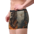 thumbnail image 2 of Pofeuu Jungle Meditating Lion Print Men’s Boxer Briefs, Moisture-Wicking Underwear, Regular,Trunk-Large, 2 of 5