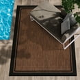 thumbnail image 4 of CAMILSON Summer Bordered, Washable Outdoor Indoor Area Rug, Nut Brown, 6x9, 4 of 9