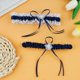 thumbnail image 1 of Ligas blancas para novia (2 piezas), liga de boda para novia, liga de encaje elástica, conjunto de liga de boda para novia, correa de media de encaje, 1 of 4