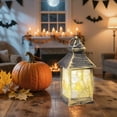 thumbnail image 5 of Comefolife Halloween Decor Black Gothic Lantern Lights Mini Halloween Pumpkin Ghost Witch Bat Tree Candle Jack-o'-Lantern for Indoor Outdoor Table Decorations (C), 5 of 7